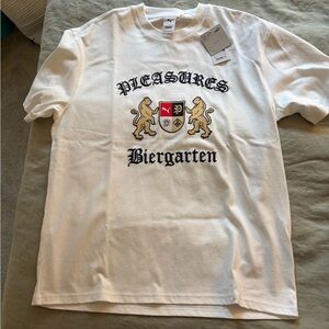 Puma White Tee with Crest and Lion Design